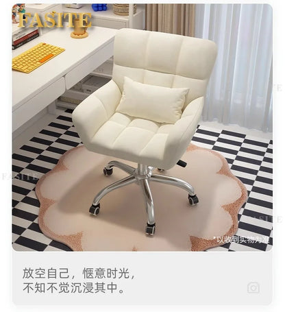 Comfortable and long-lasting computer chair, home backrest, study desk chair, girl bedroom makeup chair