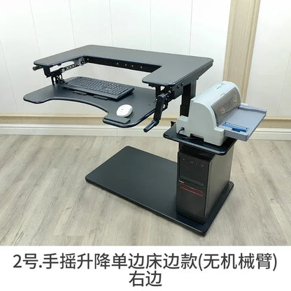 Cross bed computer desk, laptop desktop computer desk, bedside table, lifting table, lazy table, cockpit suspension bracket