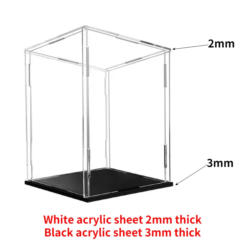 10-40cm Display Box for Collectibles Assemble Clear Acrylic Case Dustproof Protection Showcase for Action Figures Organizing Toy