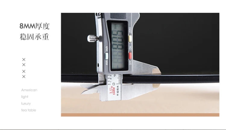 Tempered glass coffee table, living room, household, simple combination, round table, high-end feeling, small unit, side table