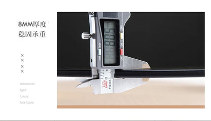 Tempered glass coffee table, living room, household, simple combination, round table, high-end feeling, small unit, side table