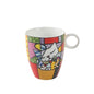 German Blue Cat European Creative Mini Ceramic Coffee Cup Tea Cups and Saucer Sets  Coffee Cup  Cute Cup  Teacup Mug