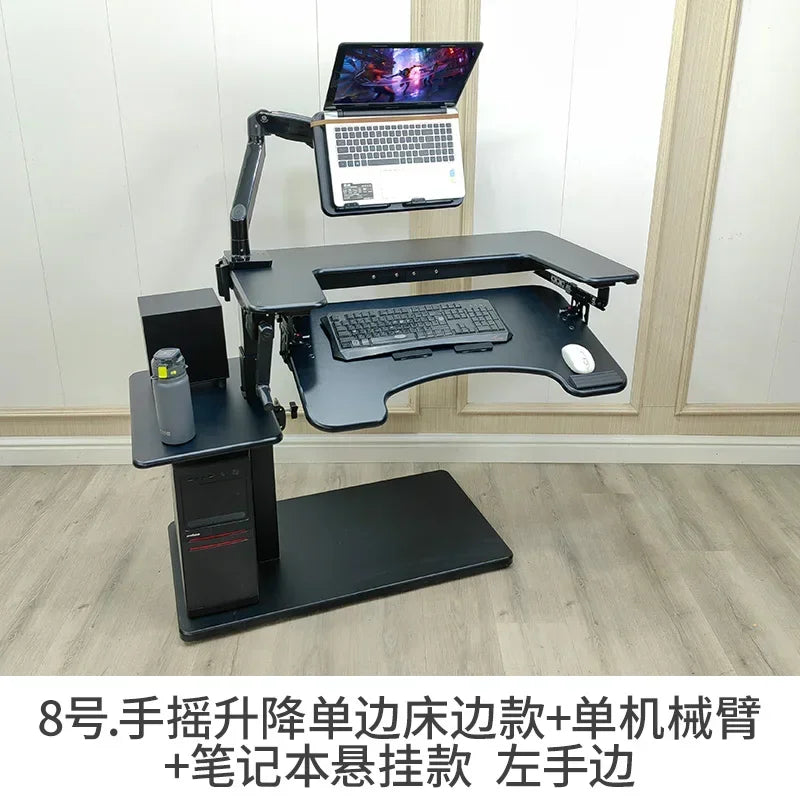 Cross bed computer desk, laptop desktop computer desk, bedside table, lifting table, lazy table, cockpit suspension bracket