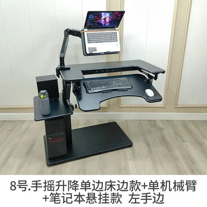 Cross bed computer desk, laptop desktop computer desk, bedside table, lifting table, lazy table, cockpit suspension bracket