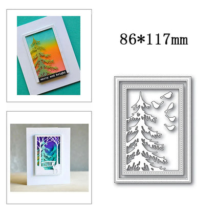 New Hot Selling Christmas Rectangle Frame Series Metal Cutting Die Scrap Book Stamps/photo Albums Decorative Embossed Diy Handma