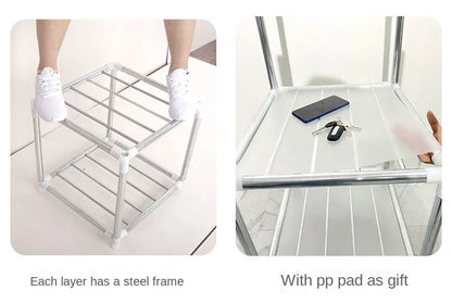 Simple Wardrobe Cloth Closet Furniture For Home Household Bedroom Assembly Cabinet Steel Pipe Reinforced Storage Rack Wardrobe