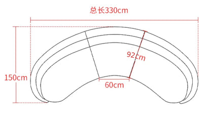 yj Sili Style Living Room Modern Light Luxury Italian Minimalist Shaped Curved Lambswool Fabric Sofa