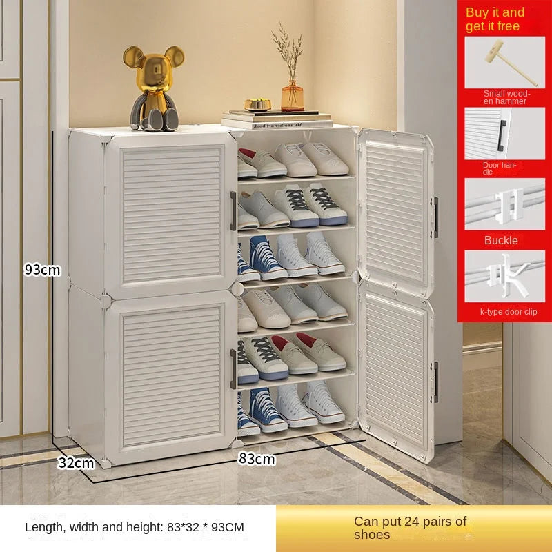 Shoe Rack Storage Cabinet Simple Household Small Entrance Modern Dormitory Home Furniture Living Room Shoes Organizer Cupboards