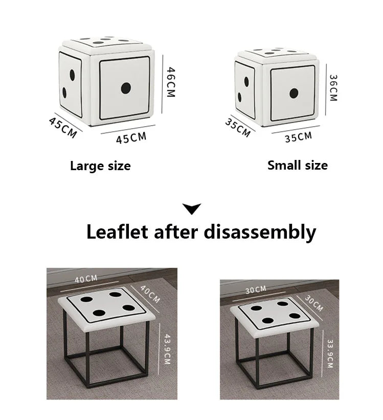 Nordic Furniture 5 In 1 Sofa Soft Stool Cube Storage Folding Shoe Bench Coffee Table Chairs For Kitchen Living Room Stools