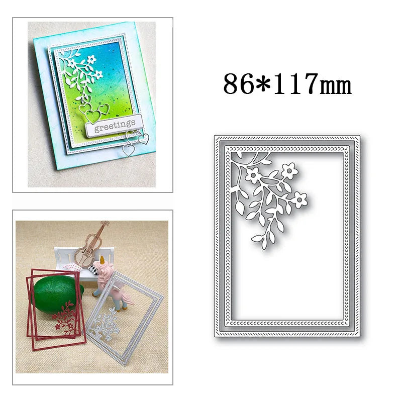 New Hot Selling Christmas Rectangle Frame Series Metal Cutting Die Scrap Book Stamps/photo Albums Decorative Embossed Diy Handma