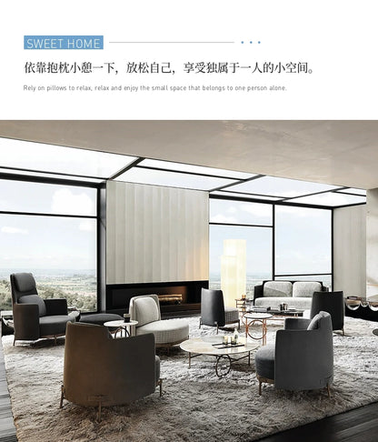 Nordic Single-Seat Sofa Chair Living Room Home Sofa Table and Chair