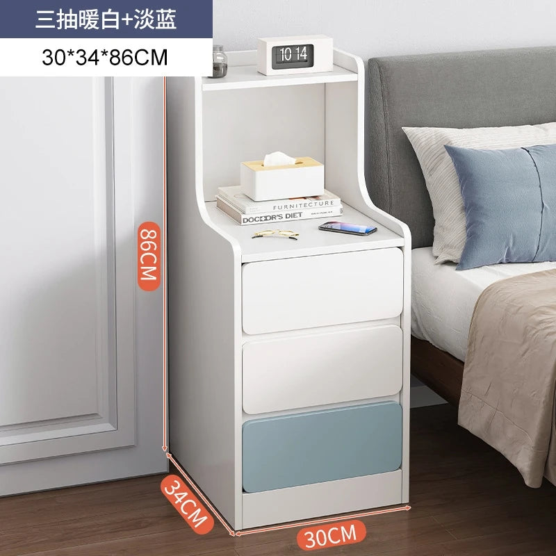 Bedside table, simple modern small ultra narrow storage cabinet, simple bedside storage rack