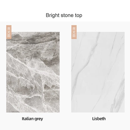 Modern Design Luxury Gold Stainless Steel Computer Table Working Desk with sintered stone for home office furniture set