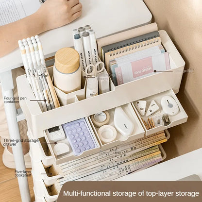 Classroom Desk Storage Shelf Sub-study Movable Large-capacity Bookshelf Children's Room Book Storage Artifact
