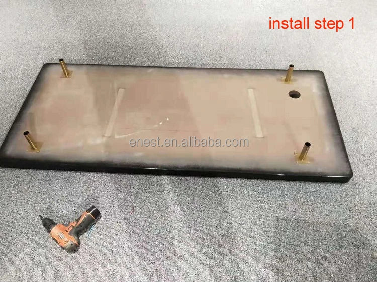 Modern Design Luxury Gold Stainless Steel Computer Table Working Desk with sintered stone for home office furniture set