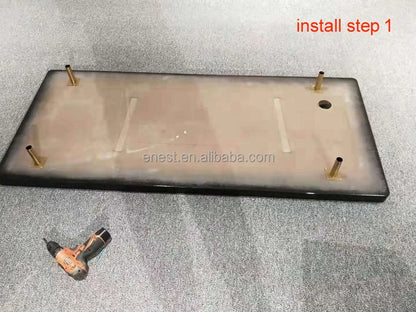 Modern Design Luxury Gold Stainless Steel Computer Table Working Desk with sintered stone for home office furniture set