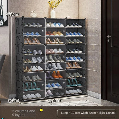 Shoe Rack Cabinets Shelf Shoes Storage Organizer Cupboards Furniture Hallway Entrance Multiple Layer Dustproof Cover Transparent