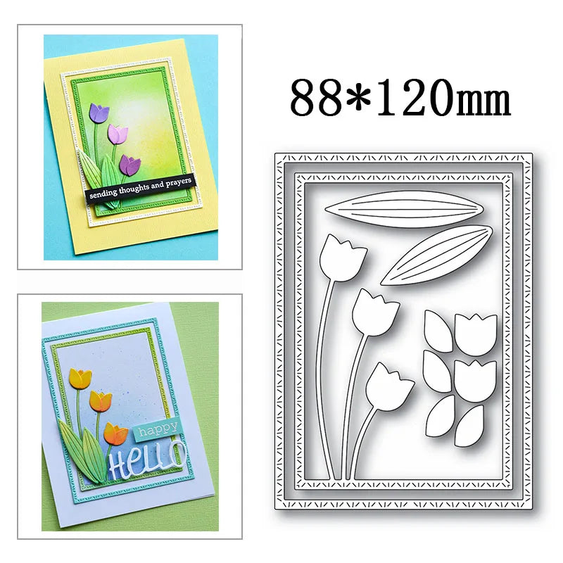 New Hot Selling Christmas Rectangle Frame Series Metal Cutting Die Scrap Book Stamps/photo Albums Decorative Embossed Diy Handma