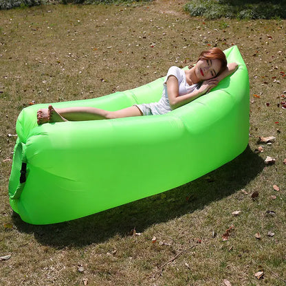 Outdoor Portable Air Sofa Lazy Inflatable Bed Air Mattress Single Person Sleeping Bag Lunch Bed Fast Inflatable Seatings