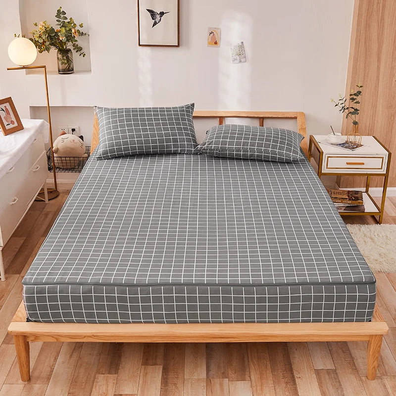Zipper Detachable Mattress Protector, Kawaii Printed Six-sided Fully Enclosed Dust Cover, Double Single Tatami Bed Cover 160x200