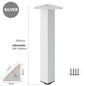 4PCS Furniture Leg Aluminum Triangular Square Sofa Leg with Screw Thickening Metal Furniture Feet Bathroom Cabinet Coffee Table