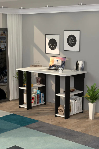 Hypo Bookshelf Study Desk Black computer desk book shelves office furniture quality decorative interior office design studying.