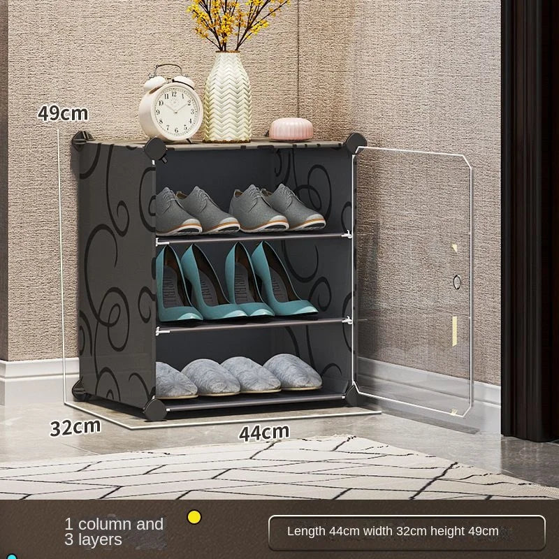 Shoe Rack Cabinets Shelf Shoes Storage Organizer Cupboards Furniture Hallway Entrance Multiple Layer Dustproof Cover Transparent