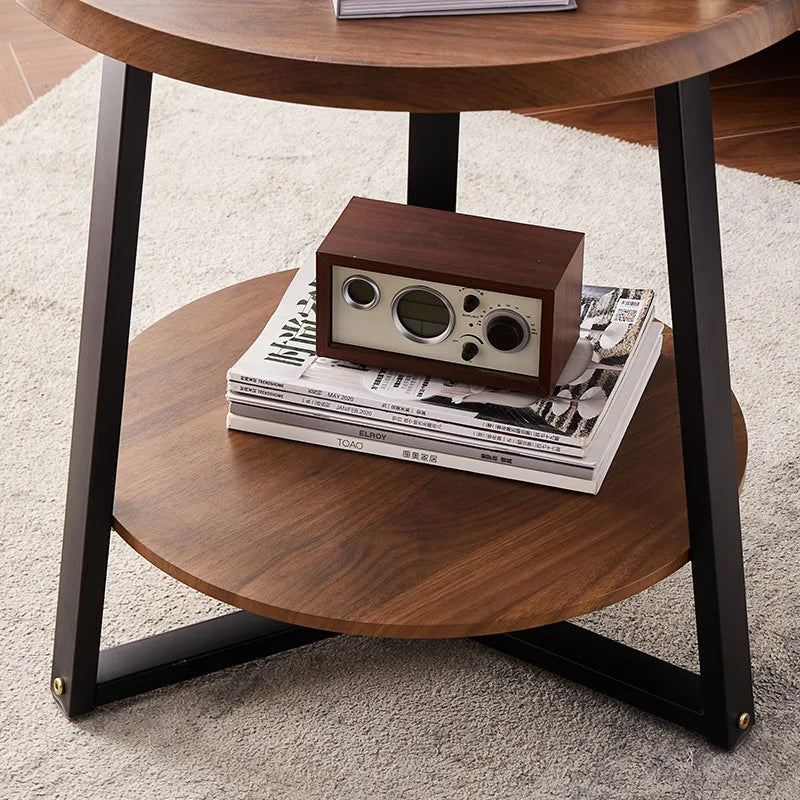 JOYLIVE Tea Table Simple Modern Sofa Side Table Household Round Double-layer Side Table 2022 New Dropshipping
