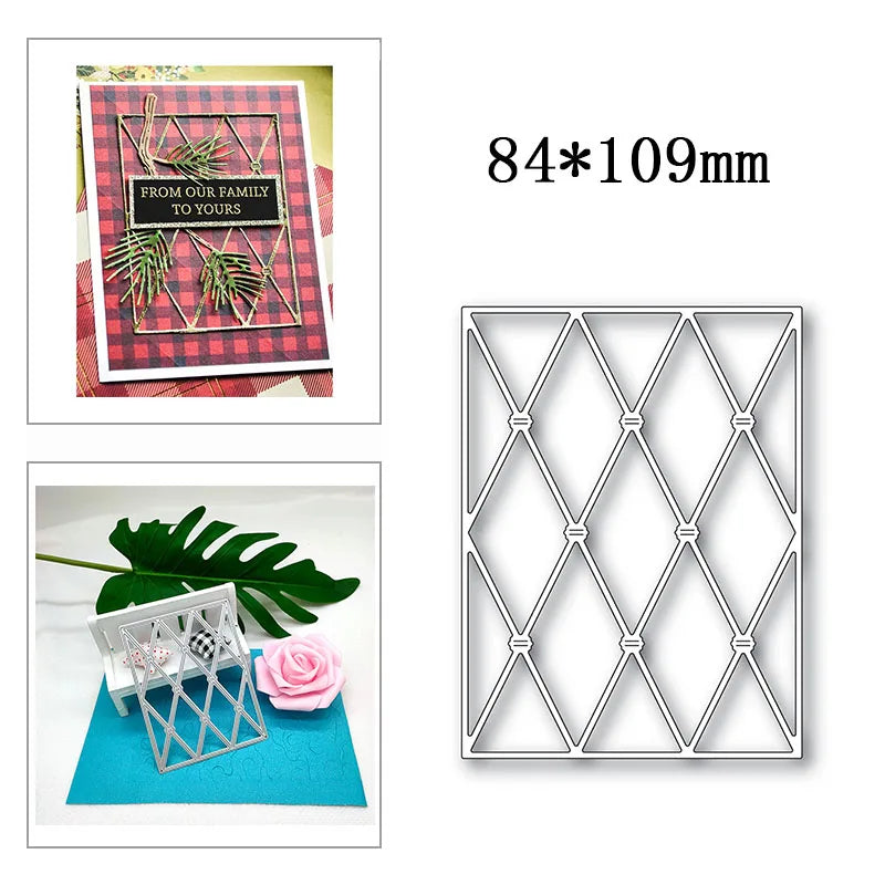 New Hot Selling Christmas Rectangle Frame Series Metal Cutting Die Scrap Book Stamps/photo Albums Decorative Embossed Diy Handma