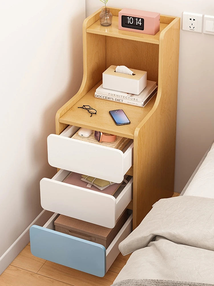 Bedside table, simple modern small ultra narrow storage cabinet, simple bedside storage rack