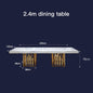 Luxury White Marble Dining Table And Chair Combination Rectangular Household Italian Type Large Concise Mesa Modern Furniture