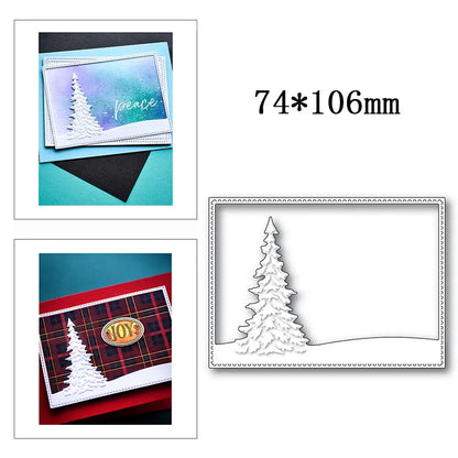 New Hot Selling Christmas Rectangle Frame Series Metal Cutting Die Scrap Book Stamps/photo Albums Decorative Embossed Diy Handma