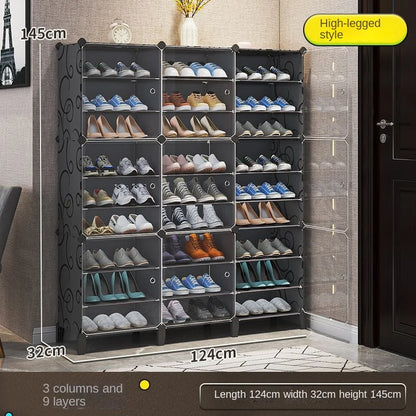 Shoe Rack Cabinets Shelf Shoes Storage Organizer Cupboards Furniture Hallway Entrance Multiple Layer Dustproof Cover Transparent