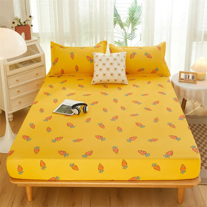 Yaapeet Home Textile Cartoon Blue Whale Bedding Fitted Sheet King Queen Single Size Boy Girl Kid Bed Mattress Cover Protector