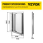 Stainless Steel BBQ Cabinet Access Door W/ Recessed Handle for Indoor/Outdoor Kitchen, BBQ Island, Kitchen Sink, Fireplace