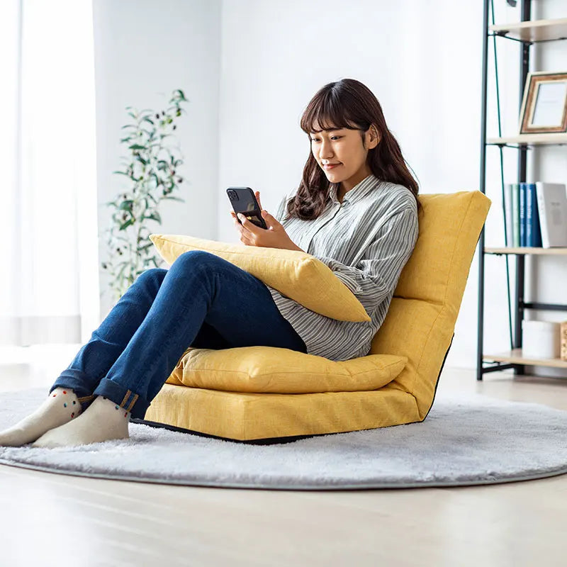 Floor Chair Japanese Style Adult Foldable Multifunctional Leisure Tatami Lazy Sofa Folding Chaise Lounge Soft and Comfortable