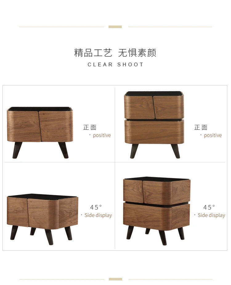 yj Nordic Style Chest of Drawers Modern Minimalist Tempered Glass Fashion Locker Storage Cabinet