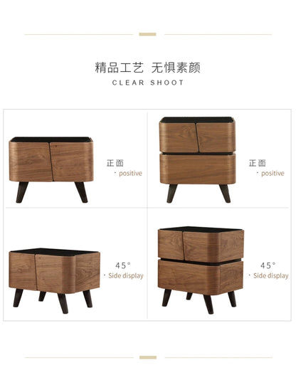 yj Nordic Style Chest of Drawers Modern Minimalist Tempered Glass Fashion Locker Storage Cabinet