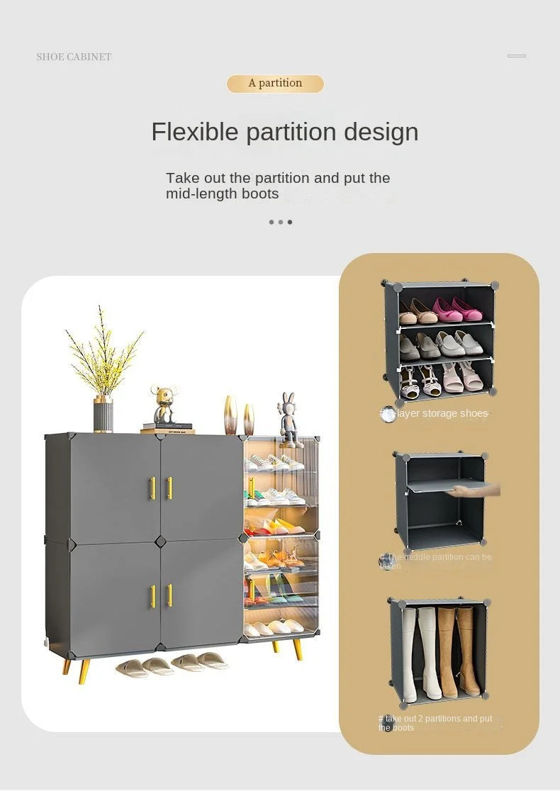 Shoe Rack Cabinets Shelf Shoes Storage Organizer Cupboards Furniture Hallway Entrance Multiple Layer Dustproof Cover Transparent