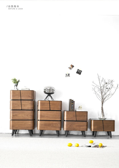 yj Nordic Style Chest of Drawers Modern Minimalist Tempered Glass Fashion Locker Storage Cabinet