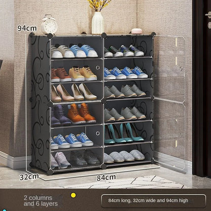 Shoe Rack Cabinets Shelf Shoes Storage Organizer Cupboards Furniture Hallway Entrance Multiple Layer Dustproof Cover Transparent