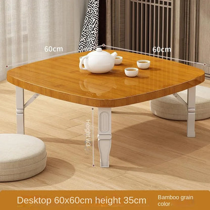 Furniture For Home Folding Household Small Tea Coffee Square Tables Simple Dining Carpet Tatami Bed Desk Balcony Computer Table