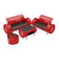 Deck Sofa KTV Casual Small Quiet Bar Retro Creative Oil Drum Iron Customization Industrial Style Bar Table and Chair Combination