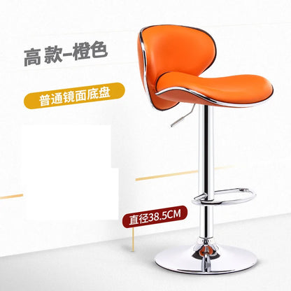 Bar Furniture High Stools Kitchen Adjustable Lift Backrest Bar Chair Swivel Nordic Bar Counter Sofa Chairs Bar Banks Dining Seat