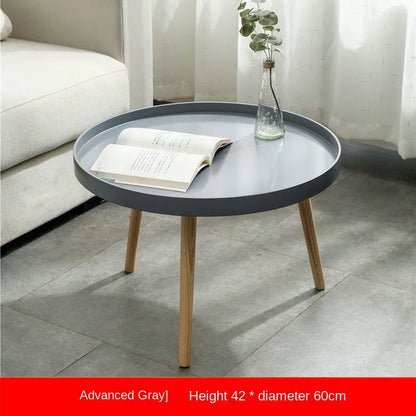 Nordic Furniture Small Coffee Tables Family Modern Balcony Live Room Bedroom Sofa Side Corner Movable Tray Round Table Assembly