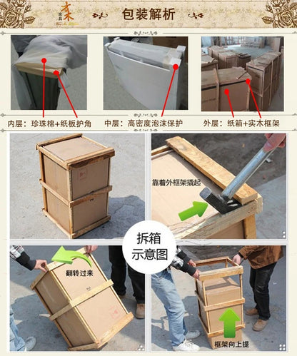 European American Style Makeup Table Solid Wood Dressing Table Classical Secretarial Cabinet Desk Side Table