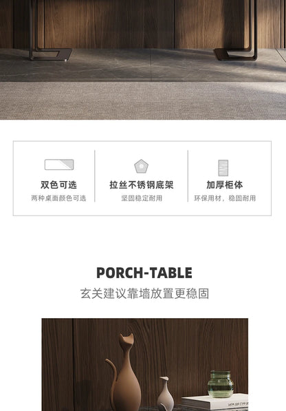Light Luxury Console Tables Simple Modern Living Room Entrance Side View Table High-End Natural Marble Entrance Cabinet