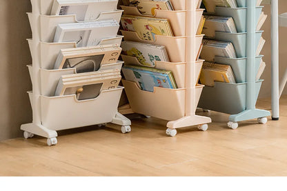 Classroom Desk Storage Shelf Sub-study Movable Large-capacity Bookshelf Children's Room Book Storage Artifact