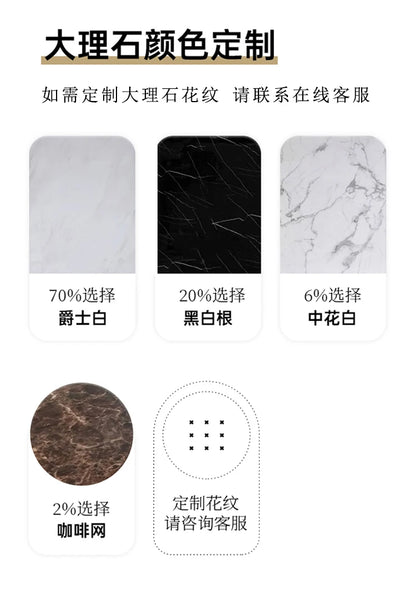 Affordable Luxury Style TV Cabinet and Tea Table Combination Simple Modern Living Room Floor Cabinet Marble