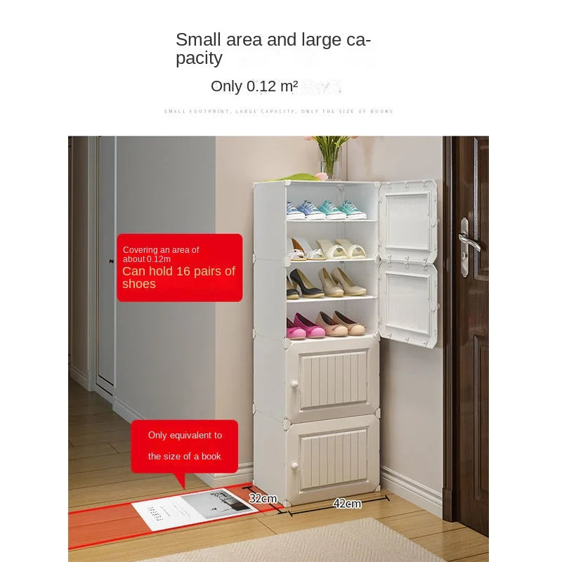 Shoe Rack Storage Cabinet Simple Household Small Entrance Modern Dormitory Home Furniture Living Room Shoes Organizer Cupboards